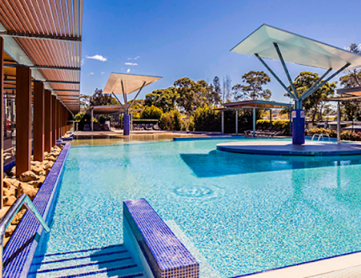 Resort style swimming pool